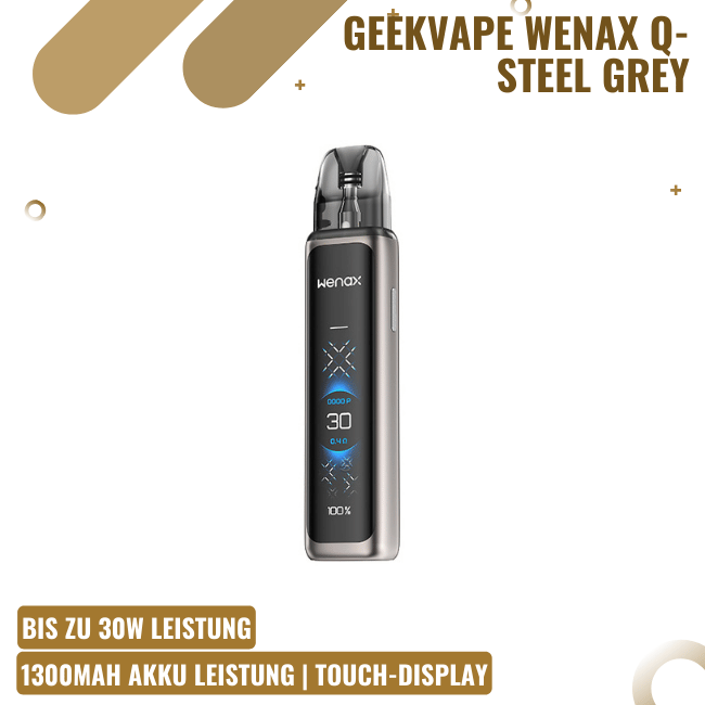 Geekvape Wenax Q Ultra - Steel Gray - Pod Kit