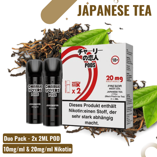 Charlie Lovers Pod - Duopack - Japanese Tea - 10mg Nikotin