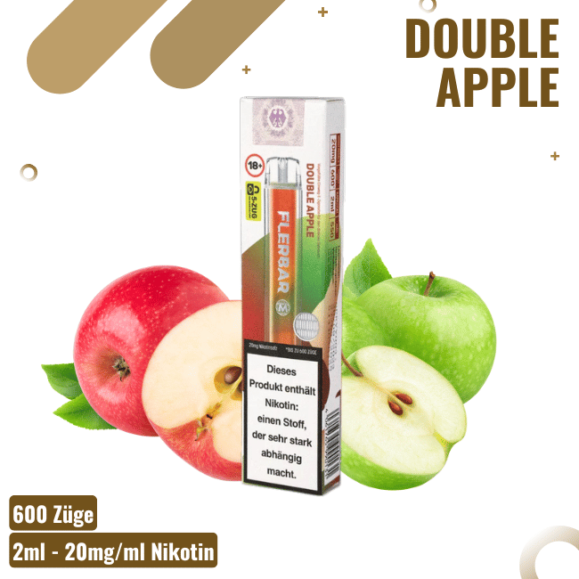 Flerbar Vape 600 - Double Apple - Einweg E-Zigarette