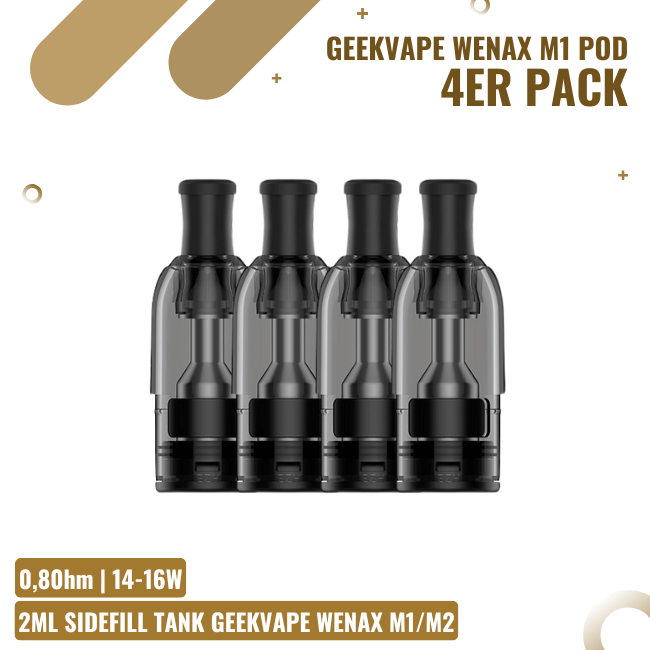 Geekvape Wenax M1/M2 Pod - 4er Pack - 0,8 Ohm