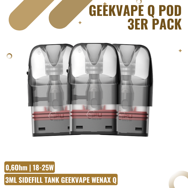 Geekvape Wenax Q Pod - 3er Pack - 0,6 Ohm