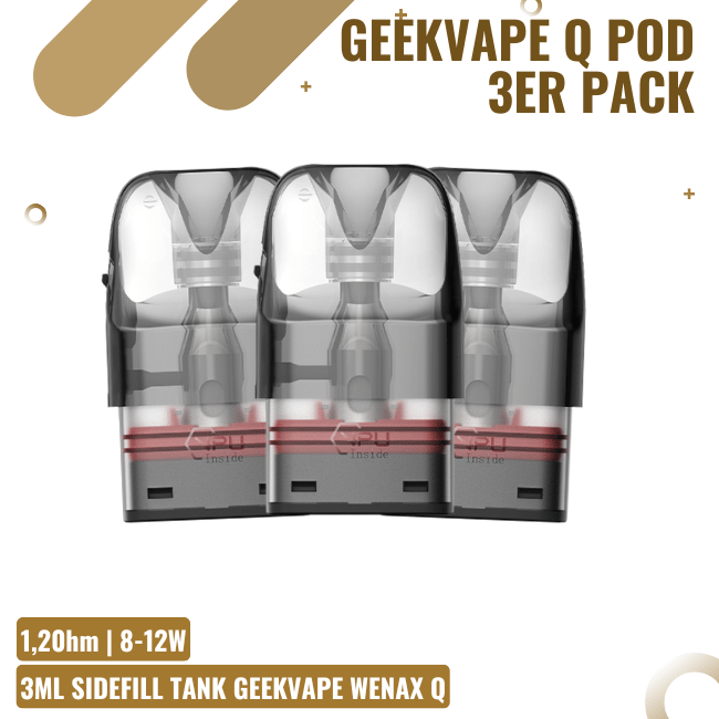 Geekvape Wenax Q Pod - 3er Pack - 1,2 Ohm