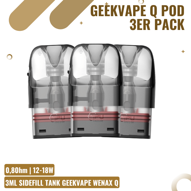 Geekvape Wenax Q Pod - 3er Pack - 0,8 Ohm