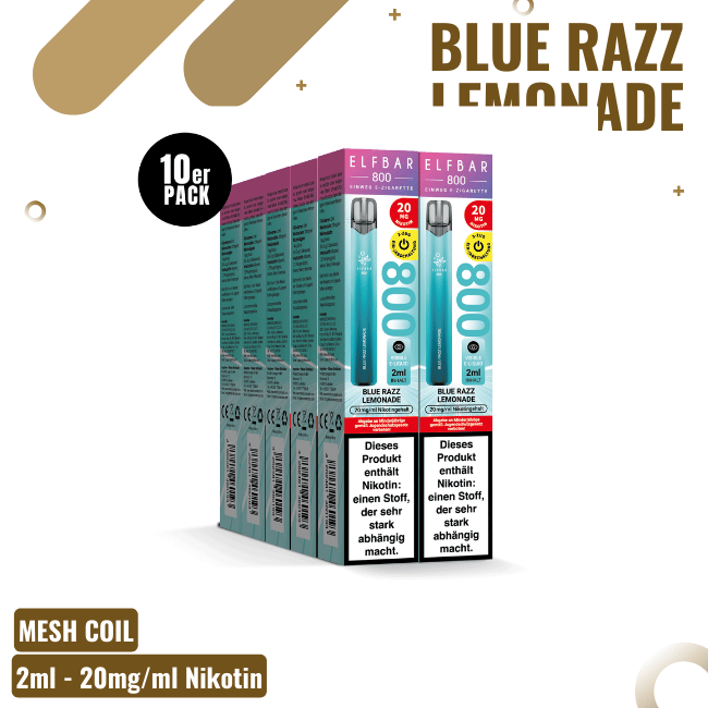 10er Pack Elf Bar 800 - Blue Razz Lemonade