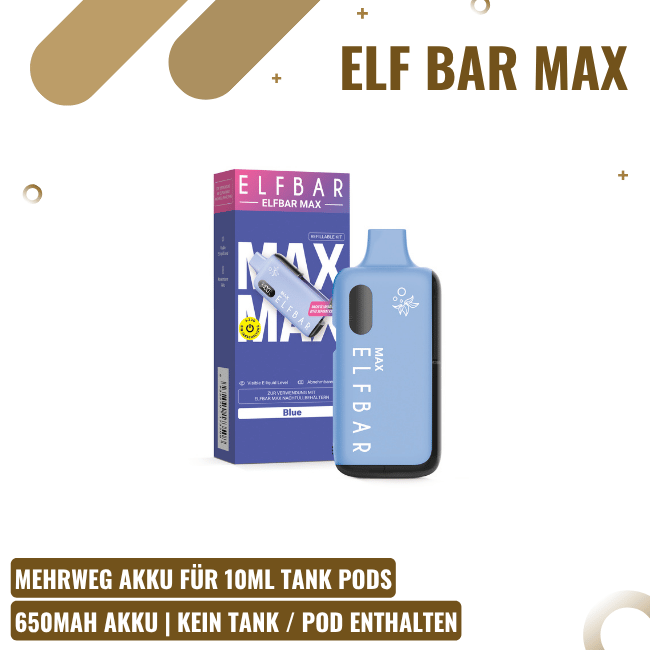 Elf Bar Max Akku - Blue - 650mAh