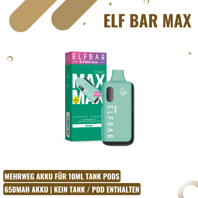 Elf Bar Max Akku - Green - 650mAh