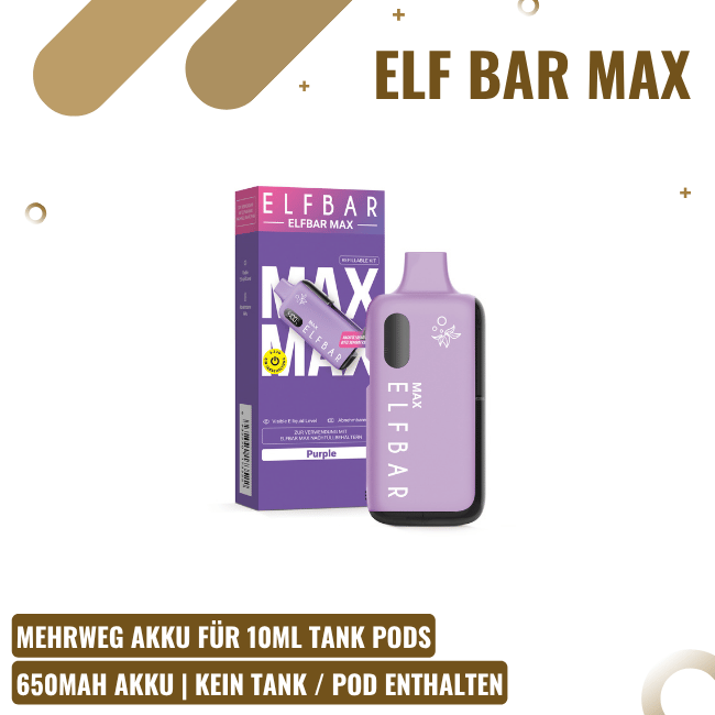 Elf Bar Max Akku - Purple - 650mAh