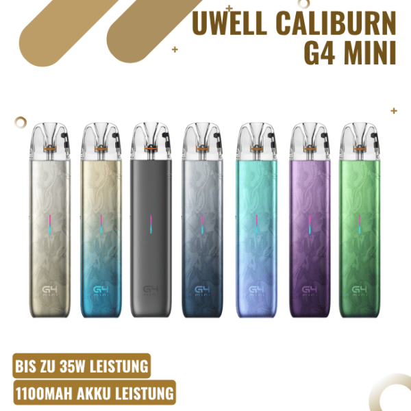 Uwell Caliburn G4 Mini - Pod Kit | 1100 mAh Akku, 23,90