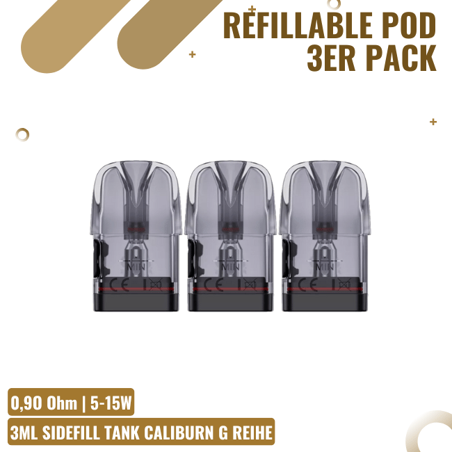 Uwell Caliburn - G4 POD - 3er Pack - 0,9 Ohm