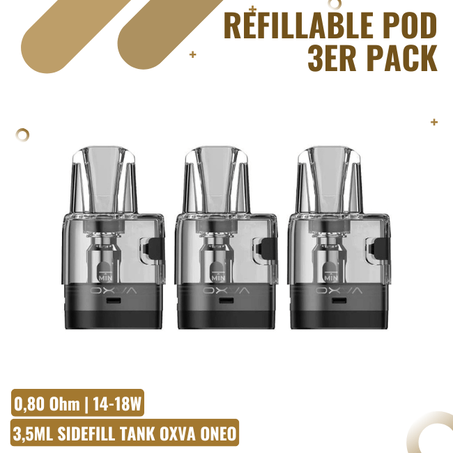 3 OXVA Oneo Pods - 0,8 Ohm