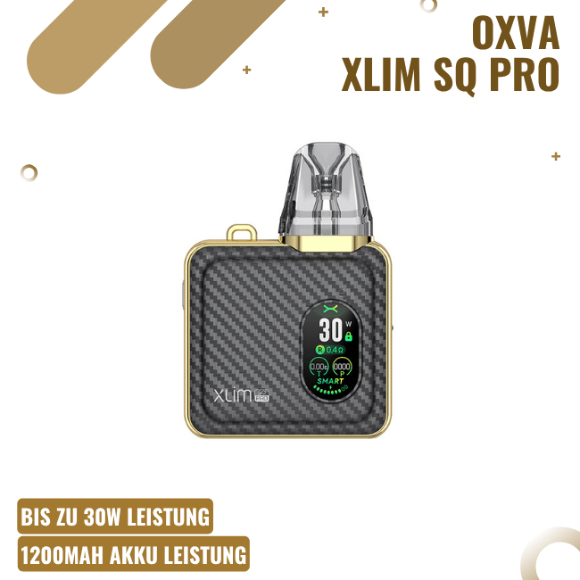OXVA Xlim SQ Pro - Pod Kit - Gold Carbon