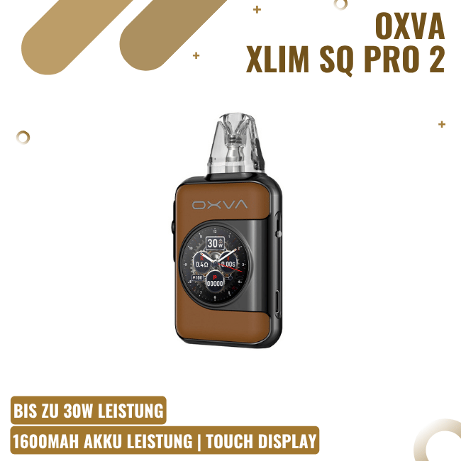 OXVA Xlim SQ Pro 2 - Pod Kit - Brown Leather
