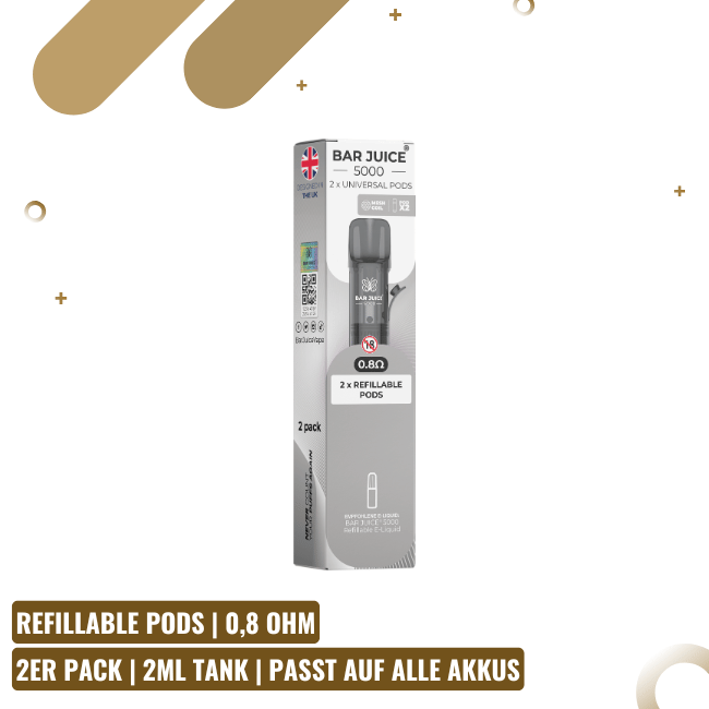 Bar Juice Refillable Pods - 2er Pack - 0,8 Ohm
