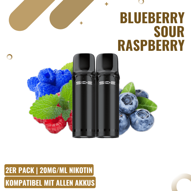 SKE Crystal Pro 800 - Blueberry Sour Raspberry - 2er Pack
