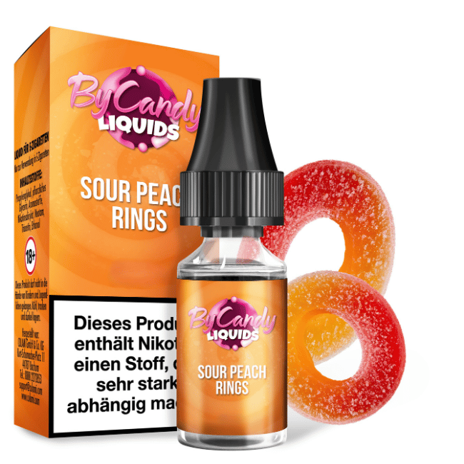 By Candy Liquid NicSalt - Sour Peach Rings - 20mg Nikotin