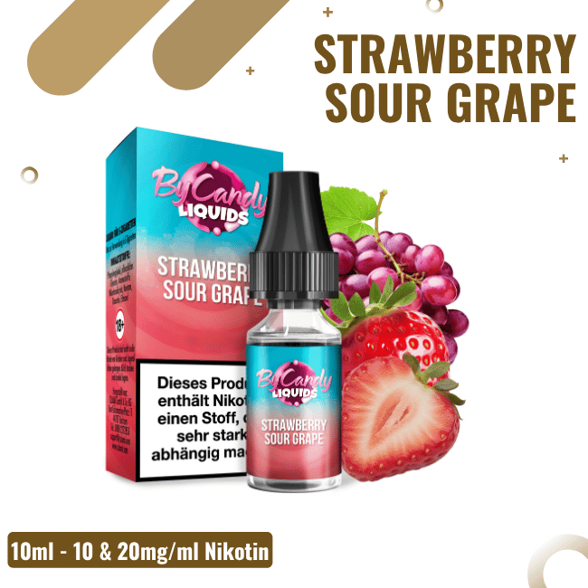 By Candy Liquid NicSalt - Strawberry Sour Grape - 20mg...