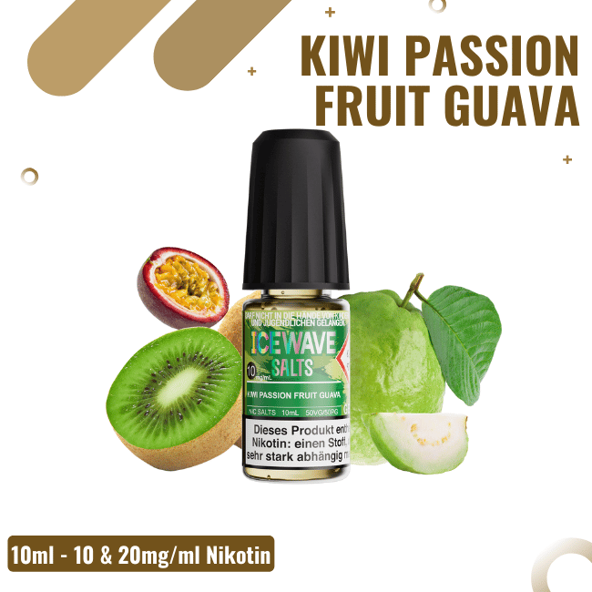 Icewave Salts - Liquid - Kiwi Passion Fruit Guava - 10mg Nikotin