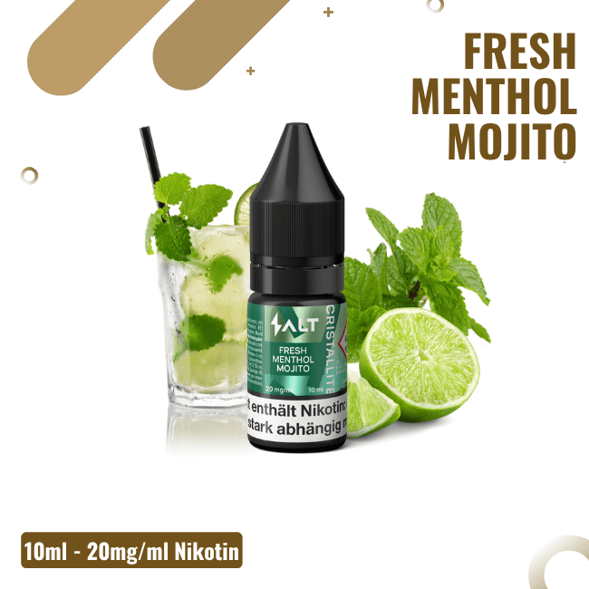 Salt Cristallite Liquid 10ml - Fresh Menthol Mojito - 20mg Nikotin