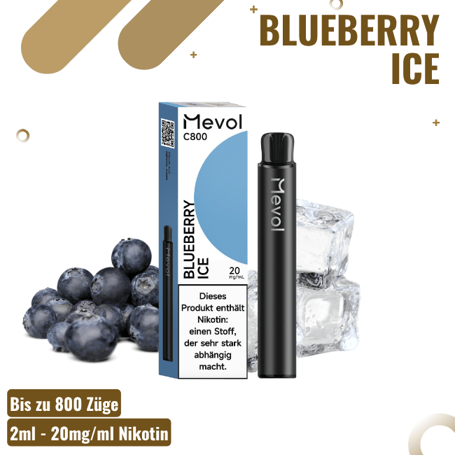 Mevol C800 Vape - Blueberry Ice - 20mg/ml