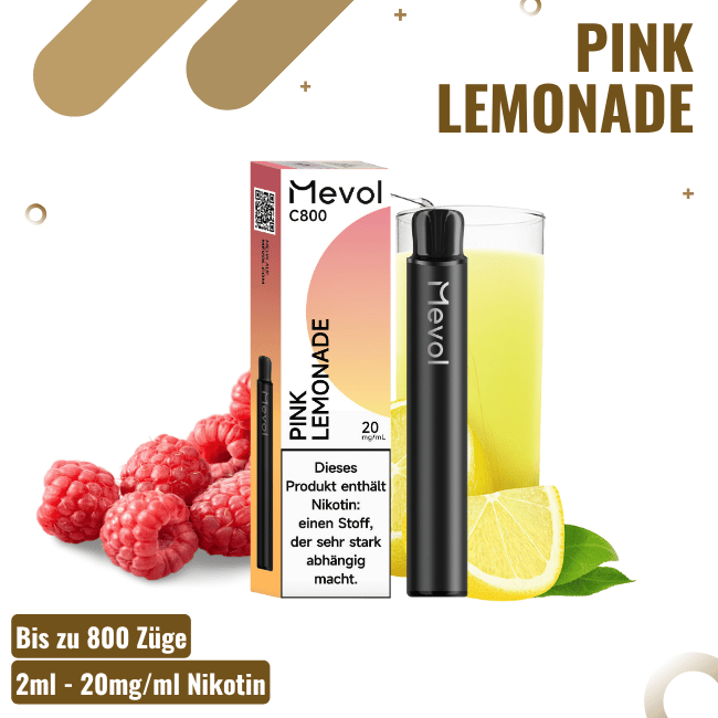 Mevol C800 Vape - Pink Lemonade - 20mg/ml