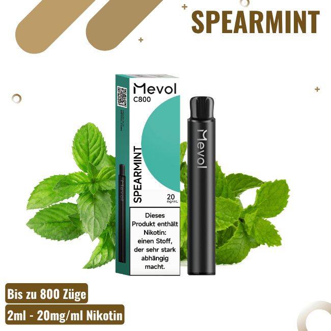 Mevol C800 Vape - Spearmint - 20mg/ml