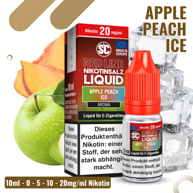 SC Liquid 10ml - Red Line - Apple Peach Ice - 5mg/ml