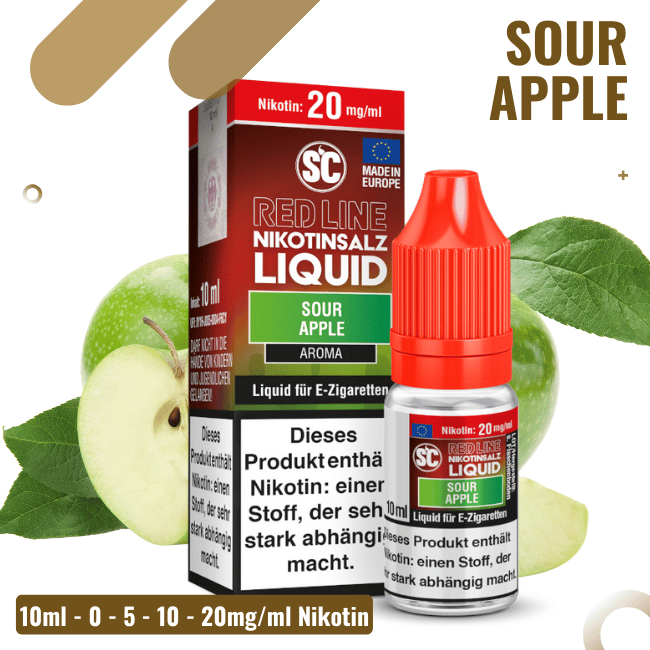 SC Liquid 10ml - Red Line - Sour Apple - 5mg/ml