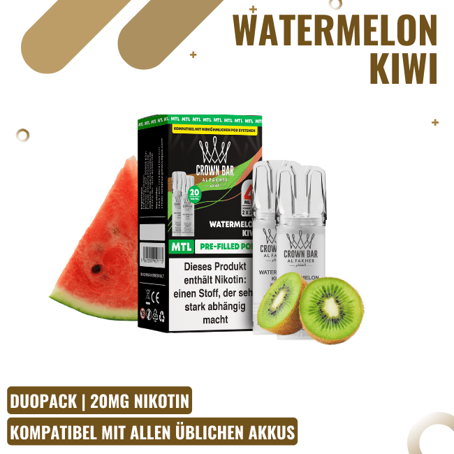 Al Fakher Pods - Watermelon Kiwi - 20mg - MTL