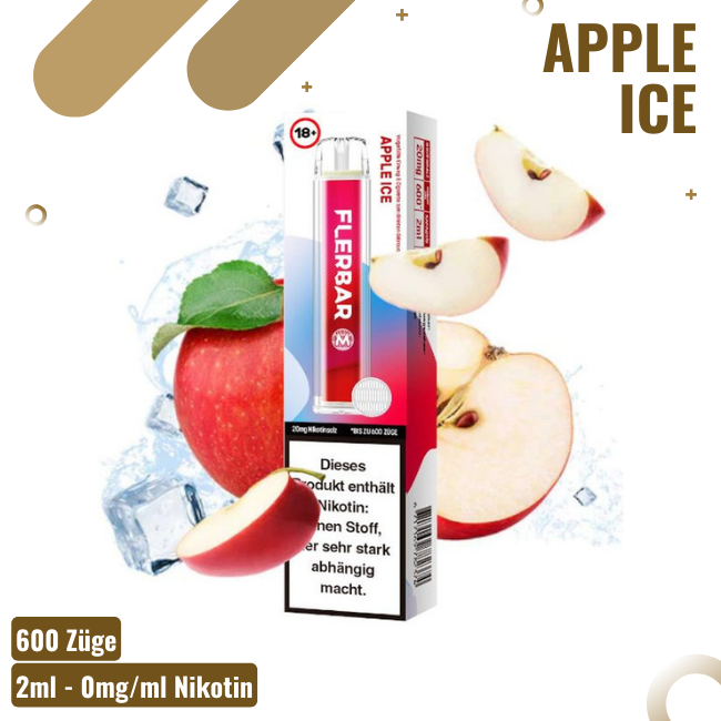 Flerbar 600 - Apple Ice - Nikotinfrei