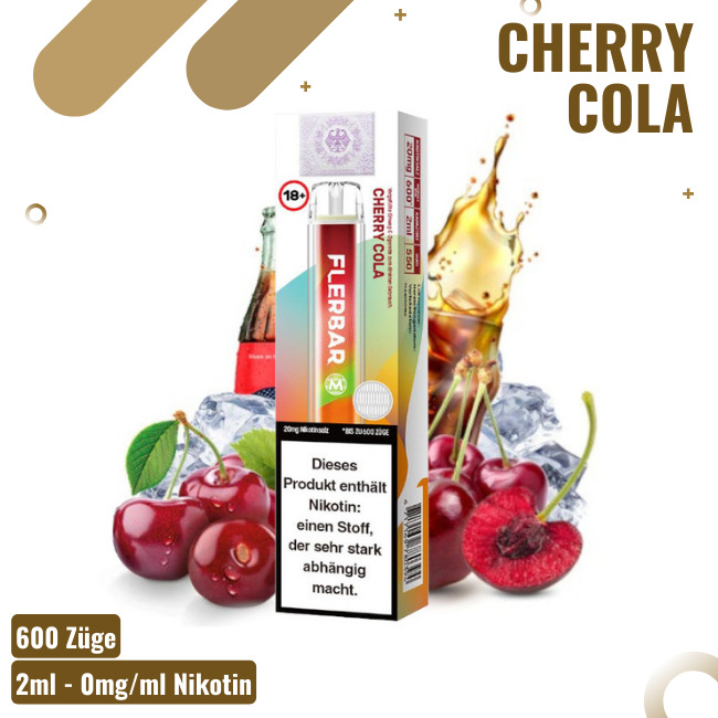 Flerbar 600 - Cherry Cola - Nikotinfrei