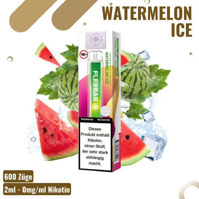 Flerbar 600 - Watermelon Ice - Nikotinfrei
