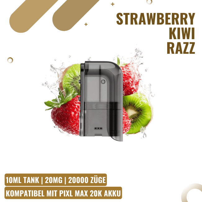 Pixl Max 20K NOW Pod 10ml - Strawberry Kiwi Razz