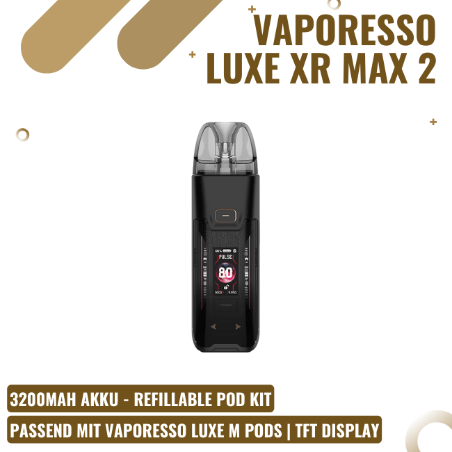 Vaporesso Luxe XR Max 2 Pod Kit - Dark Black Leather