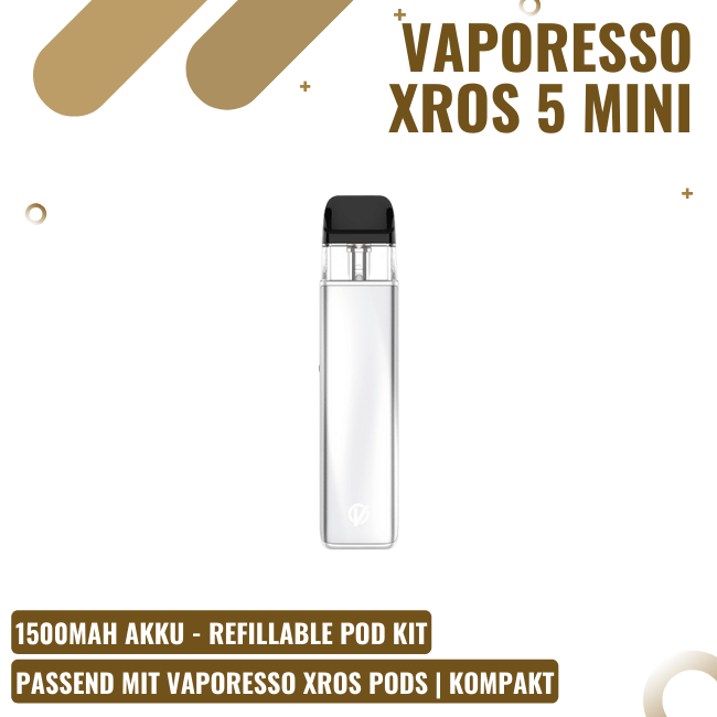 Vaporesso XROS 5 Mini Pod Kit - Titanium Silver