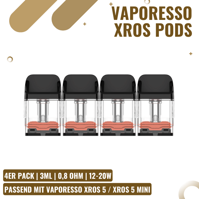 4 Vaporesso XROS Pods - 0,8 Ohm