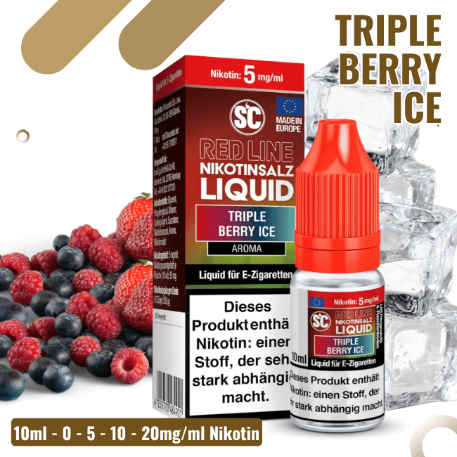 SC Liquid 10ml - Red Line - Triple Berry Ice - 5mg/ml