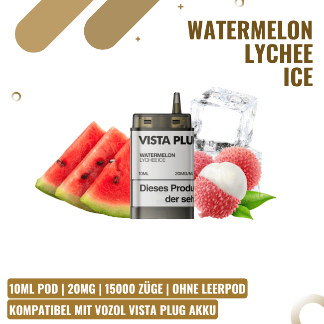 Vozol Vista Plug EZ 15K Pod 10ml - Watermelon Lychee Ice
