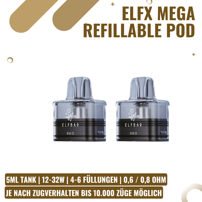 Elf Bar ELFX Mega - Refillable Pod - 5ml