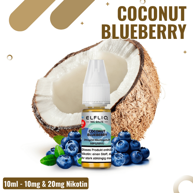 Elf Bar Elfliq 10ml - Coconut Blueberry - 10mg Nikotin