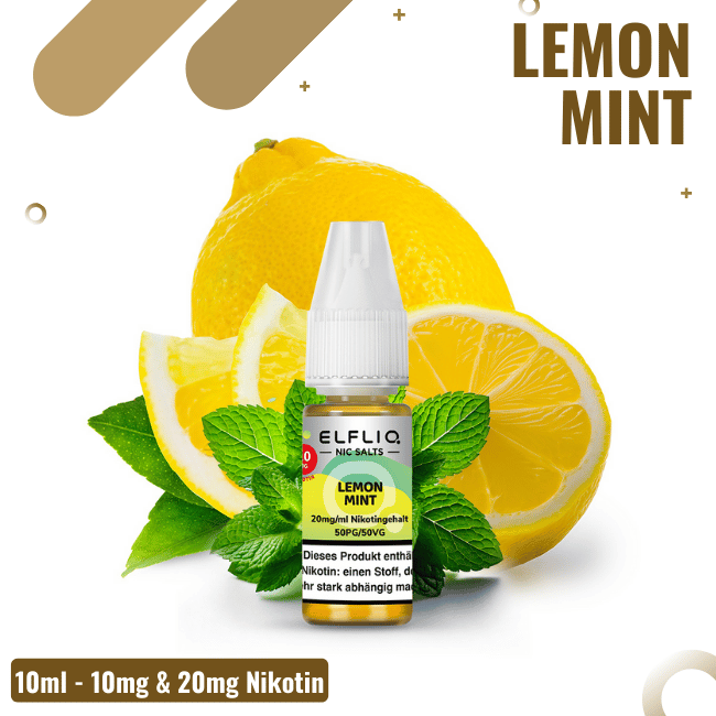 Elf Bar Elfliq 10ml - Lemon Mint - 10mg Nikotin