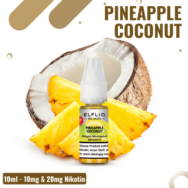 Elf Bar Elfliq 10ml - Pineapple Coconut - 10mg Nikotin