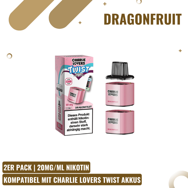 Charlie Lovers Twist - Pods - Dragonfruit - 2er Pack