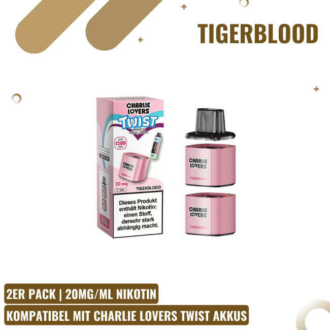 Charlie Lovers Twist - Pods - Tigerblood - 2er Pack