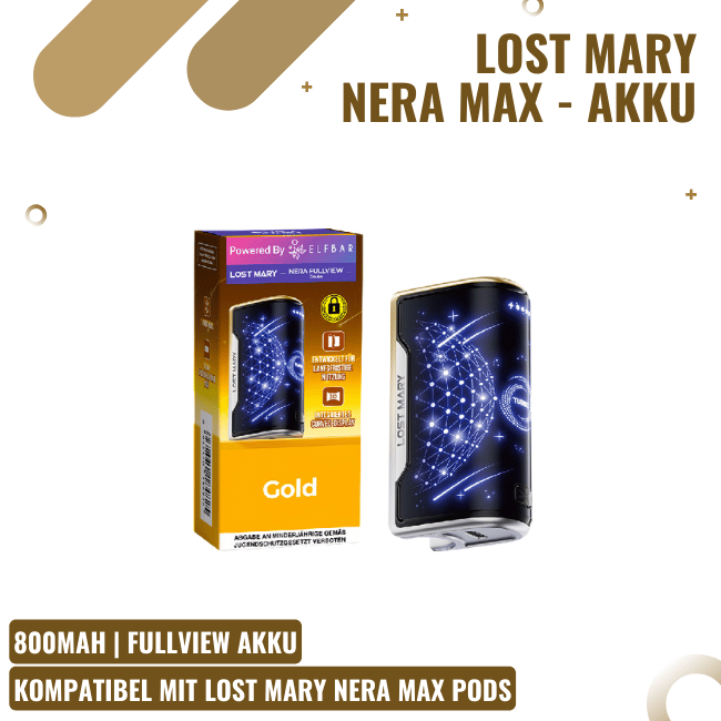 Lost Mary Nera Max 15K - Akku - Gold
