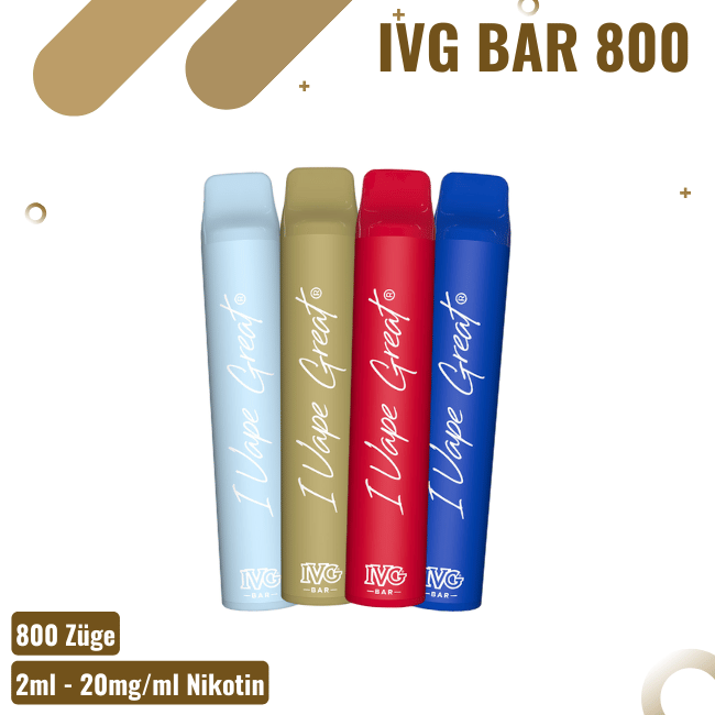 IVG Bar 800 - Alle Sorten