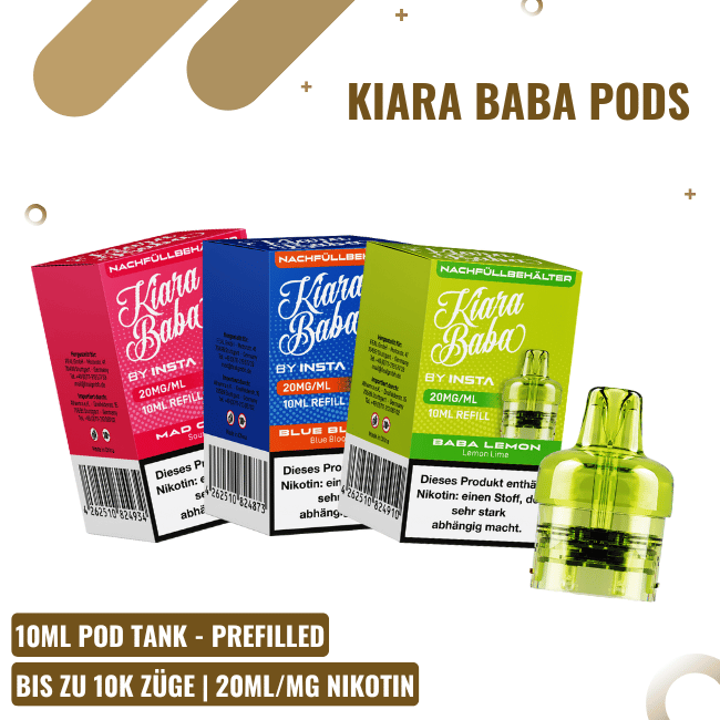 Kiara Baba Vape Pod 10ml - Alle Sorten