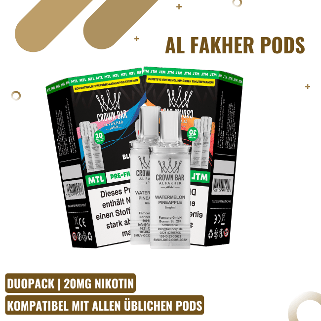 Al Fakher Pods - Alle Sorten - 20mg/ml Nikotin