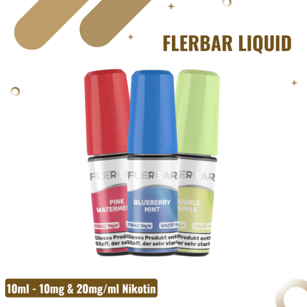 Flerbar Liquid NicSalt 10ml - Alle Sorten, 5,90