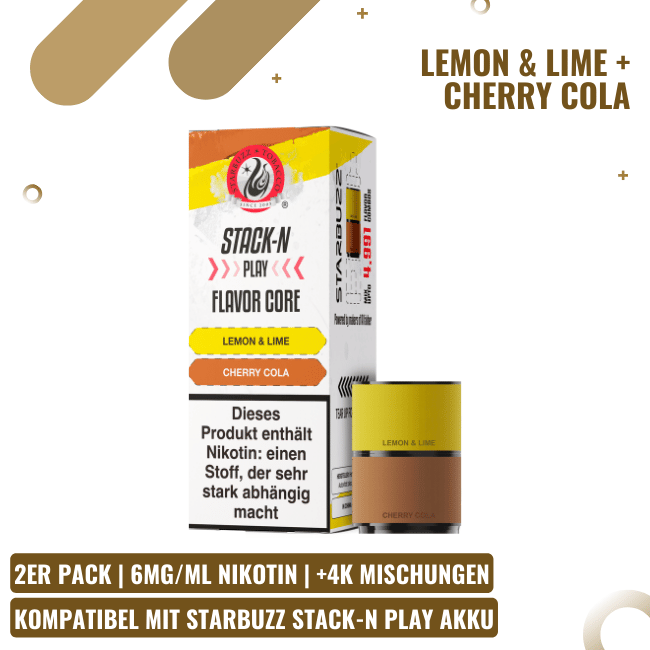 Starbuzz Stack-N Play Pod - Lemon & Lime + Cherry Cola