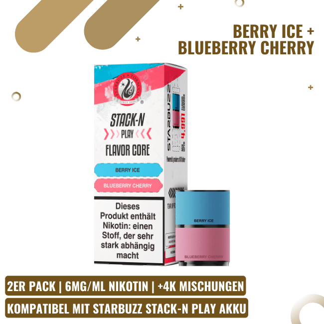 Starbuzz Stack-N Play Pod - Berry Ice + Blueberry Cherry